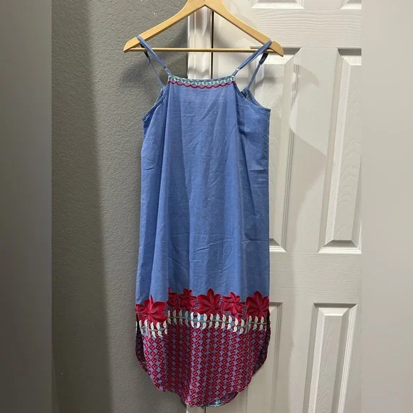 Anthropologie Estila embroidered tank dress women size XS - Picture 6 of 7